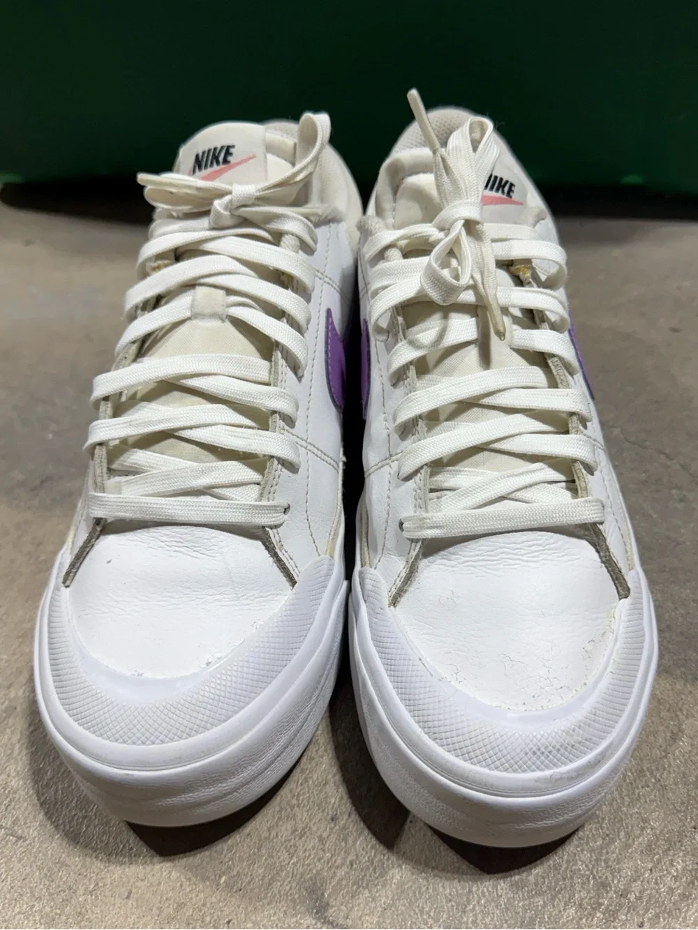 Nike Court Legacy Lift White Navy/Lavender Platform Sneakers DM7590-103 Sz: 8.5